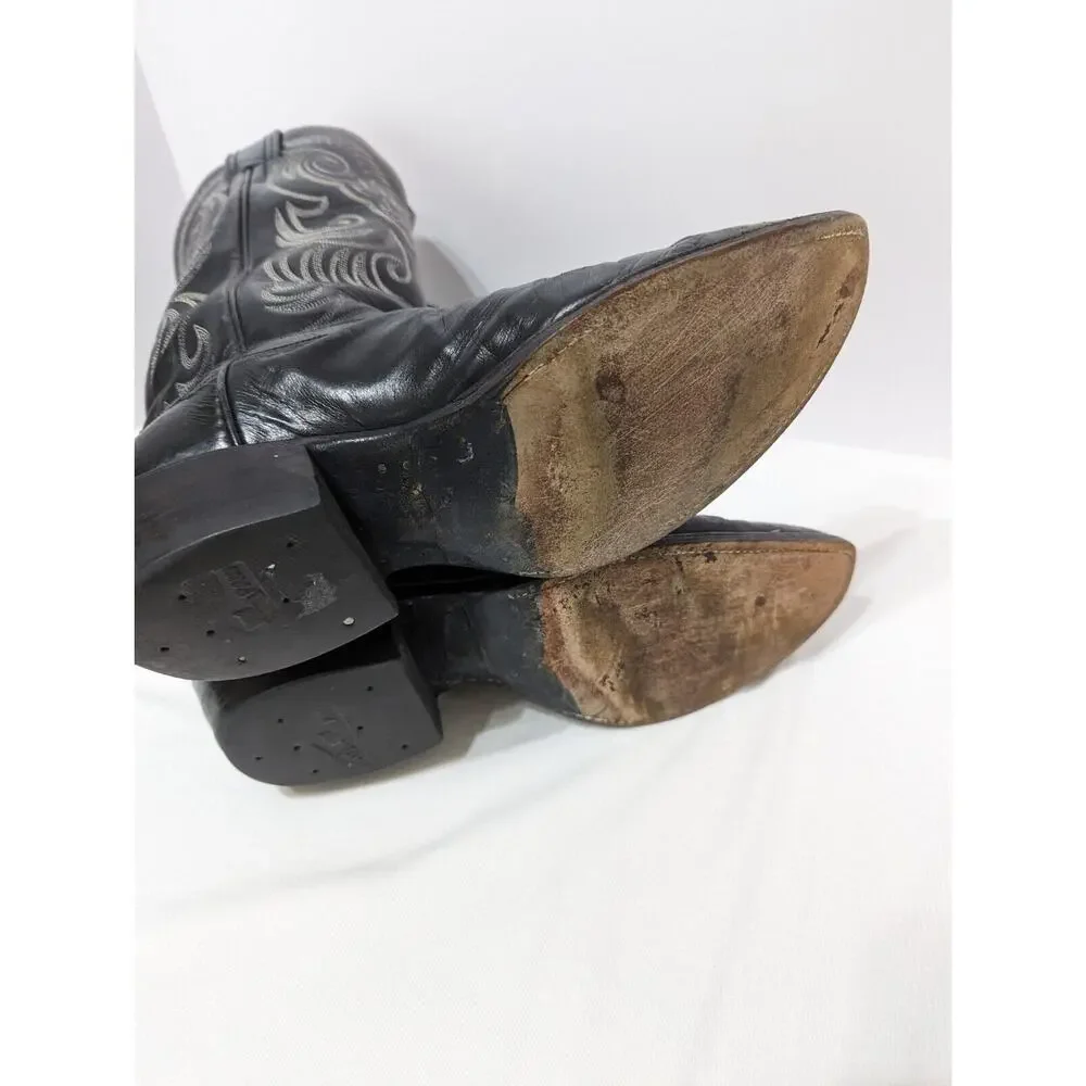 Olathe Vtge Western Boots 10B.Made Olathe Kansas USA Cats Paw Heel Can Be Unisex